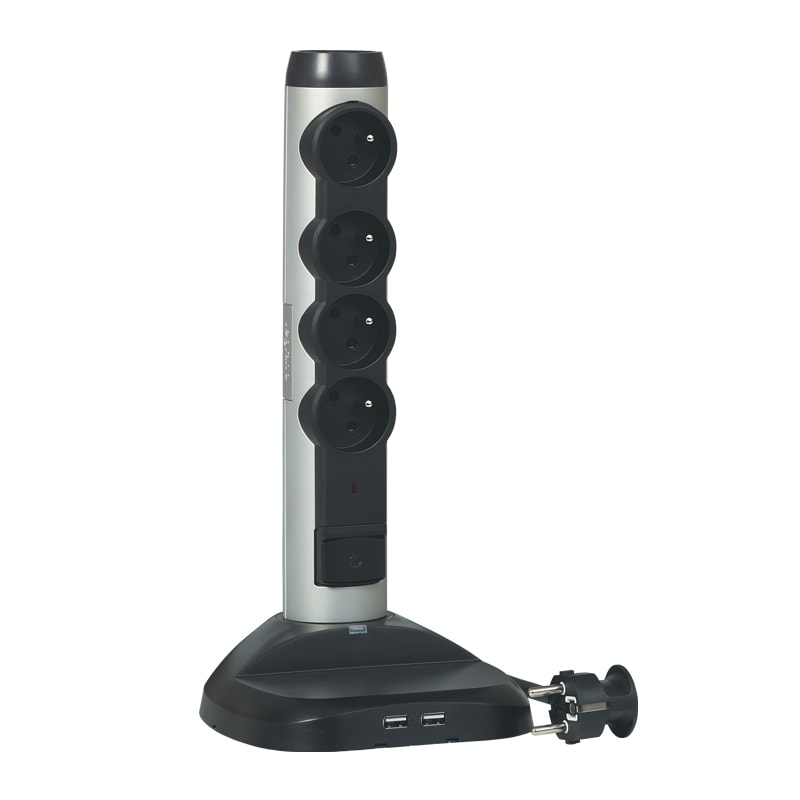 Legrand - VERT 4X2P+T  2USB IND  AL