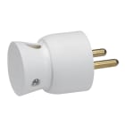 Legrand - Fiche plastique 2P+T 16A à sortie latérale - blanc