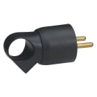 Legrand - Fiche plastique 2P+T 16A - à anneau - noir