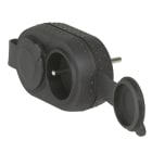 Legrand - Fiche 2x2P+T frontales 16A avec bouchon IP44 caoutchouc - noir