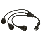 Legrand - Rallonge multiprise pieuvre 1 fiche 2P+T 16A IP44 IK10 et 3 prolongateurs - 0,8m