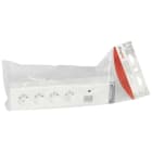 Legrand - Bloc multiprise fixable avec inter 2P à voyant, limiteur 16A + 4x2P+T - 309mm