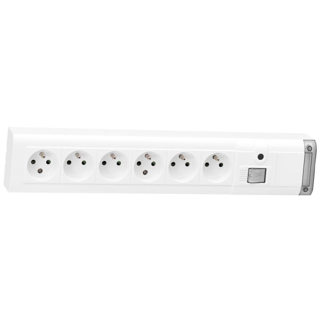 Legrand - 050617 - Bloc multiprise fixable 6x2P+T + inter voyant ...