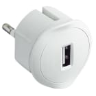 Legrand - Prise USB 5V 1,5A maximum avec fiche 2P 10A et encombrement réduit - blanc
