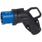 Legrand - Fiche mobile coudée Hypra IP44 16A - 200V~ à 250V~ - 2P+T - caoutchouc