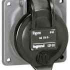 Legrand - Prise de courant fixe 2P+T à brochage domestique Hypra IP44 - 250V~ - plastique