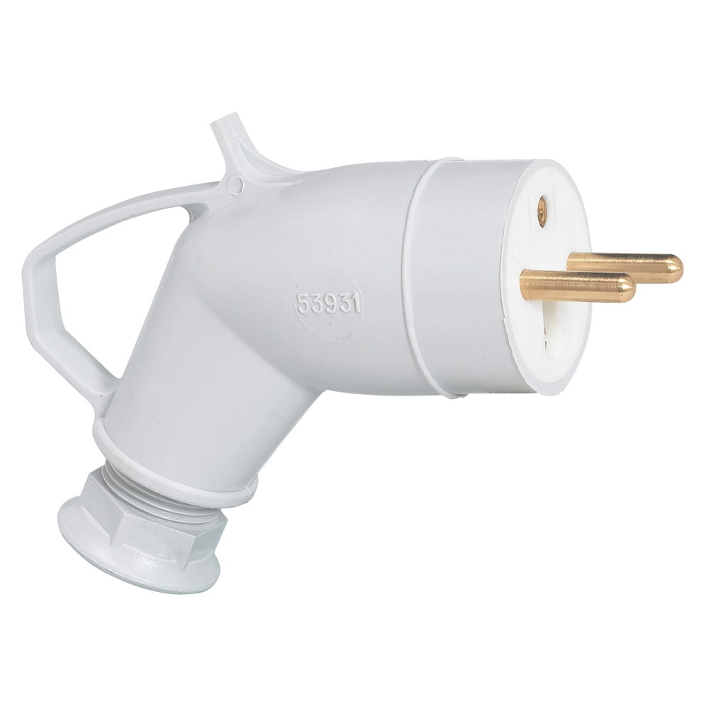 Legrand - Fiche inclinee brochage domestique plast Martin Lunel 2P+T IP44 16A 200V 250V