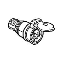 Legrand - Prise mobile caoutchouc avec collier d'amarrage Martin Lunel 2P IP44 16A 24V
