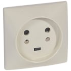 Legrand - Socle 2P+T à griffes avec éclips de protection dimensions 80x80mm