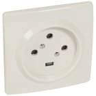 Legrand - Socle 3P+T à vis avec éclips de protection dimensions 95x95mm