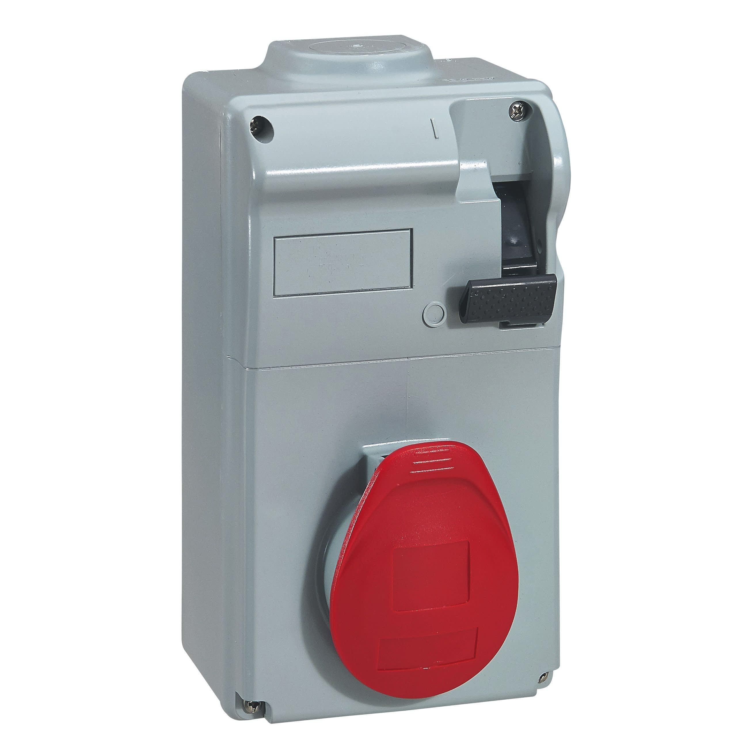 Legrand - Coffret P17 IP44 avec interrupteur et 1 prise 16A 3P+N+T - 380-415V~ - 50-60Hz