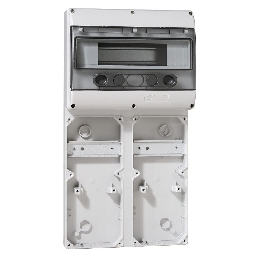 Legrand - Embase P17 - recevant plastron 280x125 - rail 12 modules - 6 socles 16A