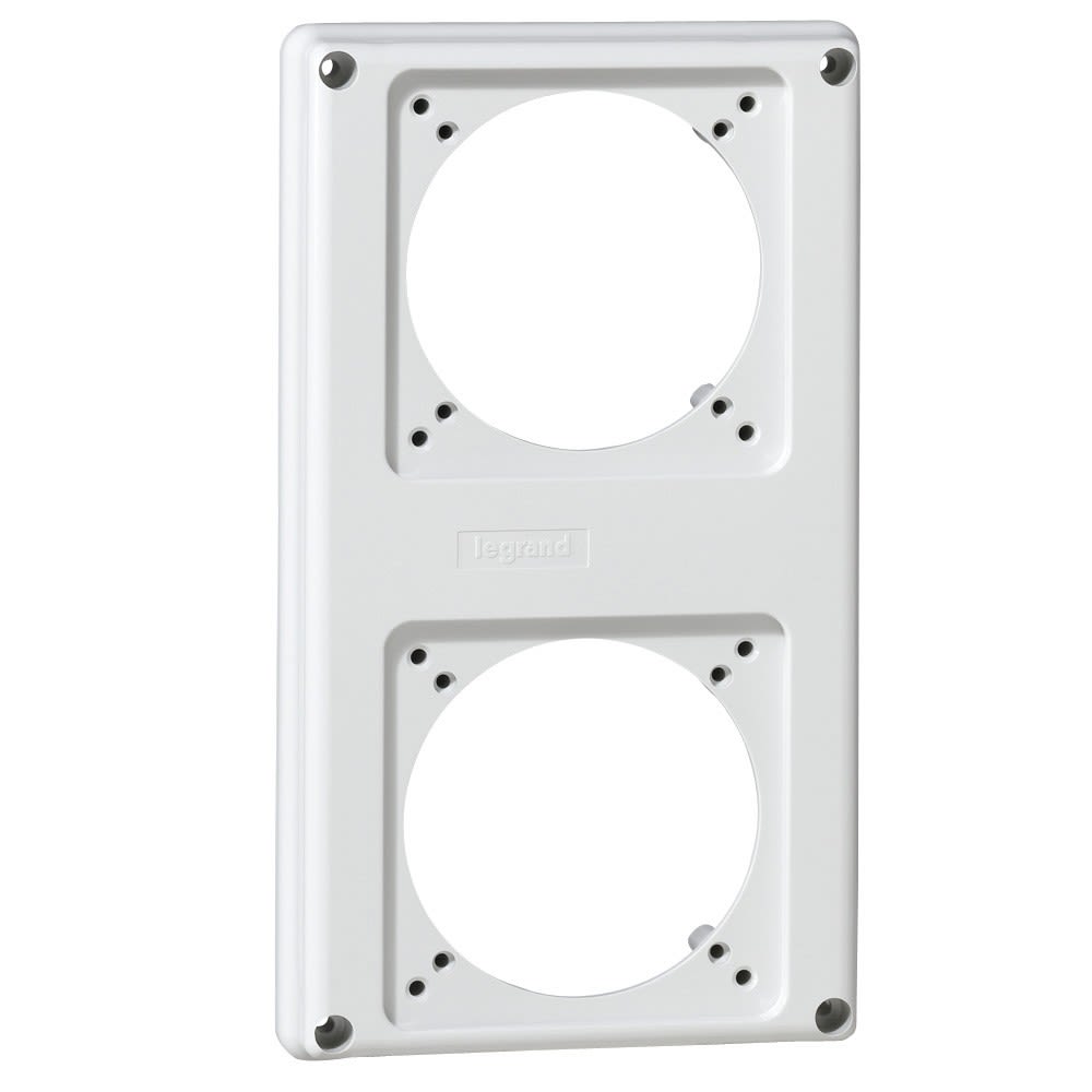 Legrand - Plastron P17 220x125mm recevant 2 prises 16A pour composer un coffret P17