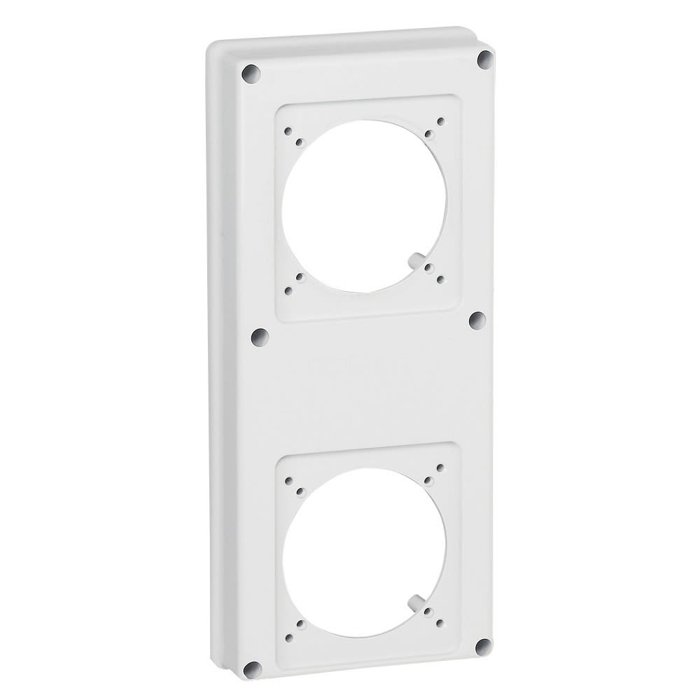 Legrand - Plastron P17 280x125mm recevant 2 prises 16A ou 32A pour composer un coffret P17