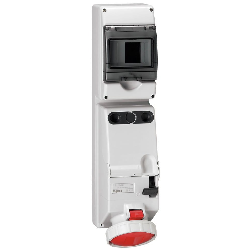 Legrand - Coffret P17 IP66A - interrupteur + prise 63A 3P+T - 380V~ à 415V~ - 50Hz à 60Hz