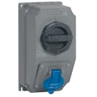 Legrand - Coffret monoprise Hypra IP44 - 1 prise 2P+T 16A 200V~ à 250V~ et 1 interrupteur