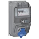 Legrand - Coffret monoprise Hypra IP44 - 2P+T 16A 200V~ à 250V~ et 1 disjoncteur diff