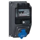 Legrand - Coffret monoprise Hypra IP44 - prise 2P+T 32A 200V~ à 250V~ + disjoncteur diff