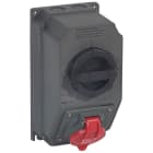 Legrand - Coffret monoprise Hypra IP44 -1prise 3P+T 16A 380V~ à 415V~ 3P+T +1 interrupteur