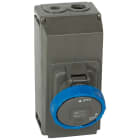 Legrand - Prise saillie simple fixe Hypra IP66/67-55 63A - 200V~ à 250V~ - 2P+T
