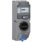 Legrand - Coffret monoprise Hypra IP44 - prise 2P+T 16A 200-250V~ +interrupteur +disj diff