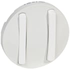 Legrand - Enjoliveur étroit Céliane double interrupteur , va-et-vient ou poussoir - blanc