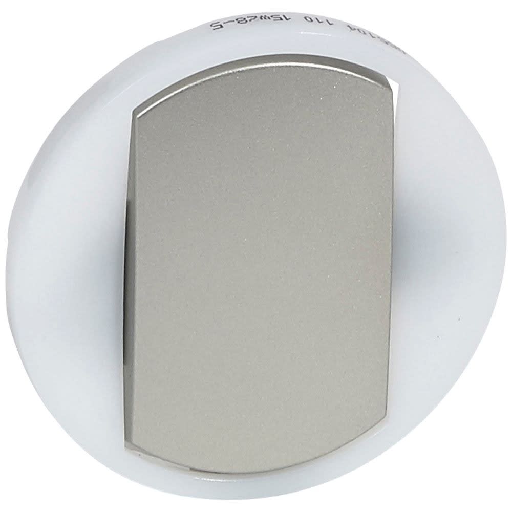 Legrand - Enjoliveur large Céliane pour interrupteur/va-et-vient/poussoir lumineux -titane