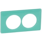 Legrand - Plaque Celiane Memories 2 postes pour renovation entraxe 57mm - Turquoise 50's