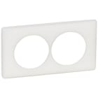 Legrand - Plaque Céliane Poudré 2 postes pour rénovation entraxe 57mm - finition Craie