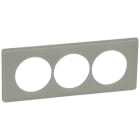 Legrand - Plaque de finition à clipser Céliane Poudré 3 postes entraxe 57mm - Argile