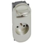 Legrand - Prise à manipulation facile Céliane 16A 250V 2P+T avec enjoliveur titane