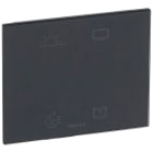 Legrand - Commande tactile Céliane 4 scénarios pour hôtel - Verre Graphite