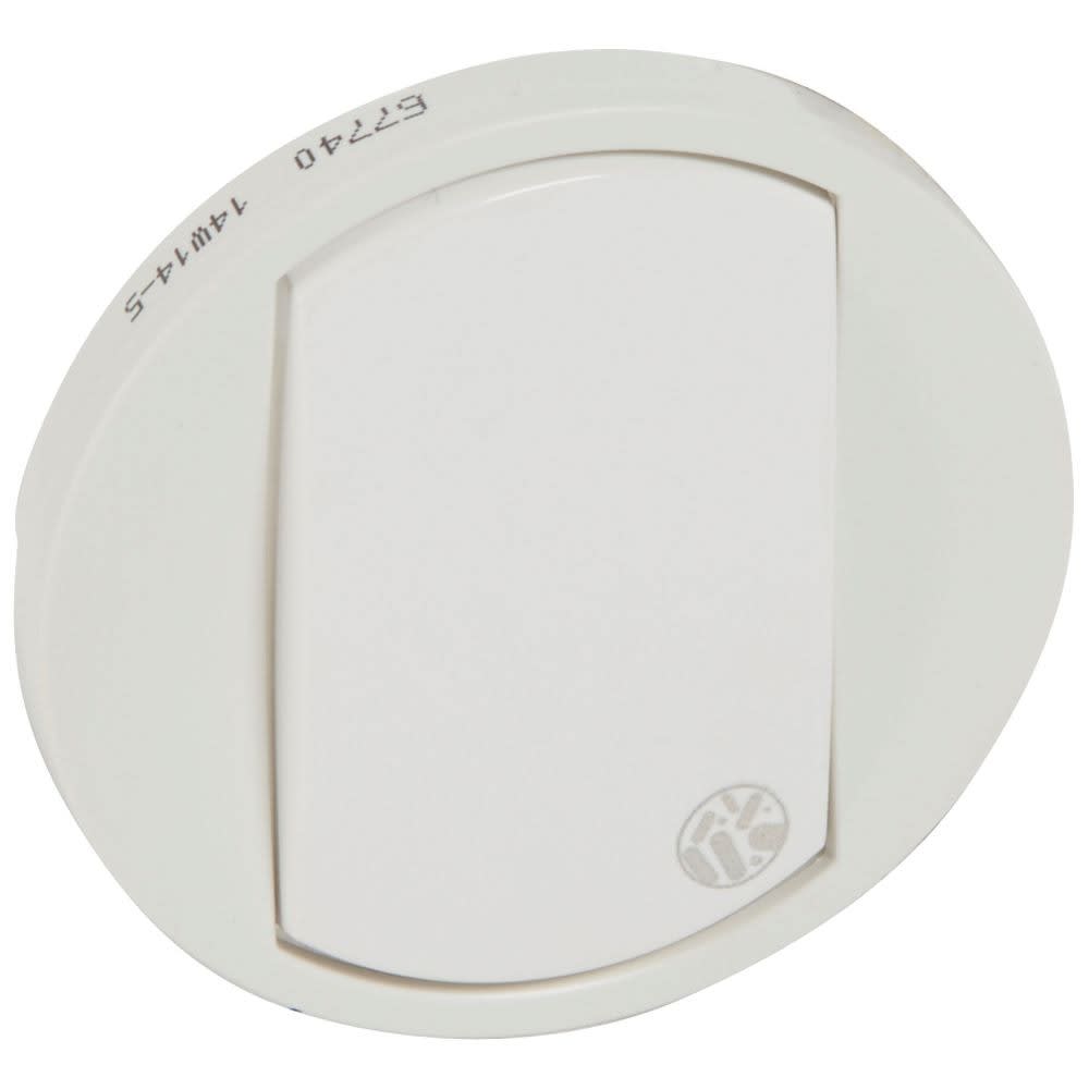 Legrand - Enjoliveur antimicrobien Céliane pour interrupteur/va-et-vient/poussoir - Blanc