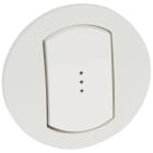 Legrand - Enjoliveur simple à voyant Céliane IP44 pour référence 067001 ou 067031 - Blanc