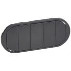 Legrand - Enjoliveur large Céliane interrupteur/va-et-vient/poussoir 5 commandes -graphite