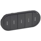 Legrand - Enjoliveur Céliane inter/va-et-vient/poussoir -5 commandes avec voyant -graphite