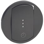 Legrand - Enjoliveur Céliane interrupteur temporisé/interrupteur et ventilation - graphite