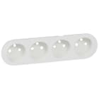 Legrand - Enjoliveur Céliane quadruple prise 2P+T standard précablée compacte - Blanc