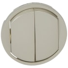 Legrand - Enjoliveur large Céliane double interrupteur, va-et-vient ou poussoir - titane