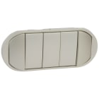 Legrand - Enjoliveur large Céliane interrupteur/va-et-vient/poussoir -5 commandes - titane
