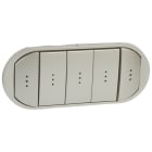 Legrand - Enjoliveur Céliane inter/va-et-vient/poussoir - 5 commandes avec voyant -titane
