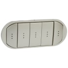 Legrand - Enjoliveur Céliane inter/va-et-vient/poussoir - 5 commandes avec voyant -titane