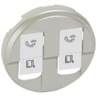 Legrand - Enjoliveur Céliane pour prise double RJ45 - finition titane