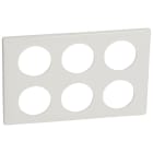 Legrand - Plaque Céliane Laqué 2x3 postes - finition Blanc