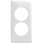 Legrand - Plaque Céliane Laqué 2 postes pour rénovation entraxe 57mm - finition Blanc