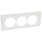 Legrand - Plaque Céliane Laqué 3 postes pour rénovation entraxe 57mm - finition Blanc