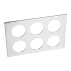 Legrand - Plaque Céliane Métal 2x3 postes - finition Aluminium