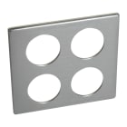 Legrand - Plaque Céliane Métal 2x2 postes - finition Tungstène
