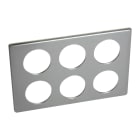 Legrand - Plaque Céliane Métal 2x3 postes - finition Tungstène
