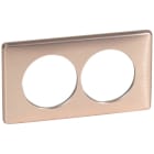 Legrand - Plaque de finition à clipser Céliane Métal 2 postes entraxe 57mm - Copper